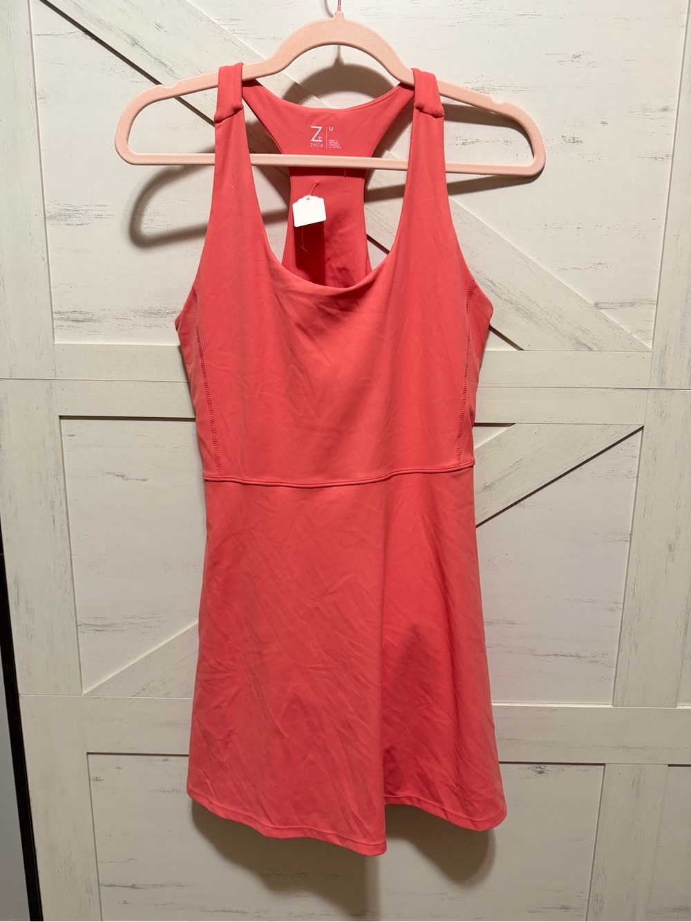 Zella Coral-Racerback Athletic Dress with shorts